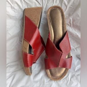 Comfort Plus by Predictions Red Sandals Size 9